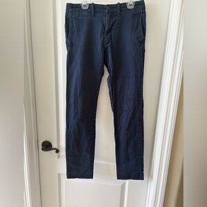 J.Crew Stretch Chino Pants Mens 28x30 Blue Slim Straight Cotton Elastane Casual